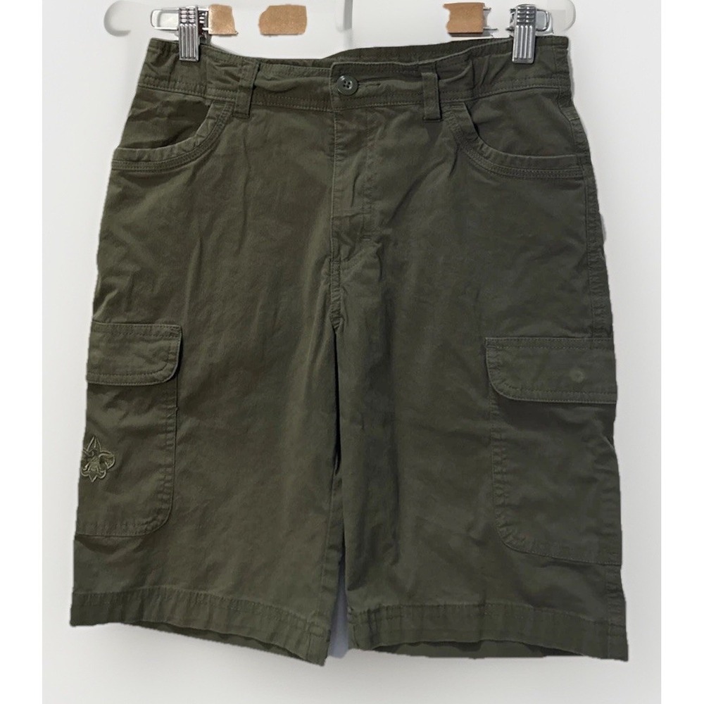 Boy Scouts of America Boys Cargo Shorts Sz 14 9.5" Ins